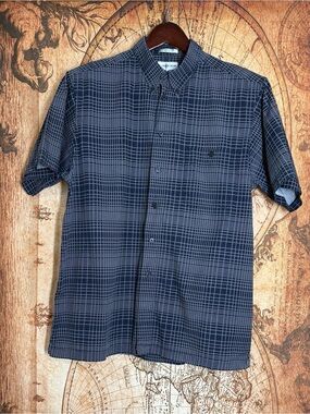 Ron Chereskin Short Sleeve Button Up Shirt Men's XL  1 Chest Pocket Casual Class
